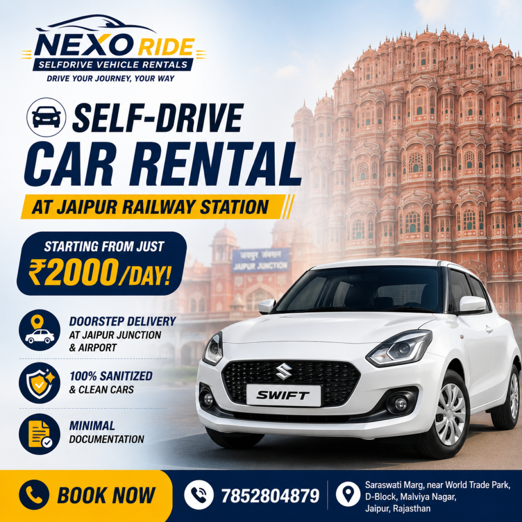 self drive car rental jaipur railway station